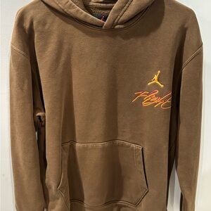 Men’s Small Air Jordan Graphic Fleece Pullover Flight Hoodie - Clean